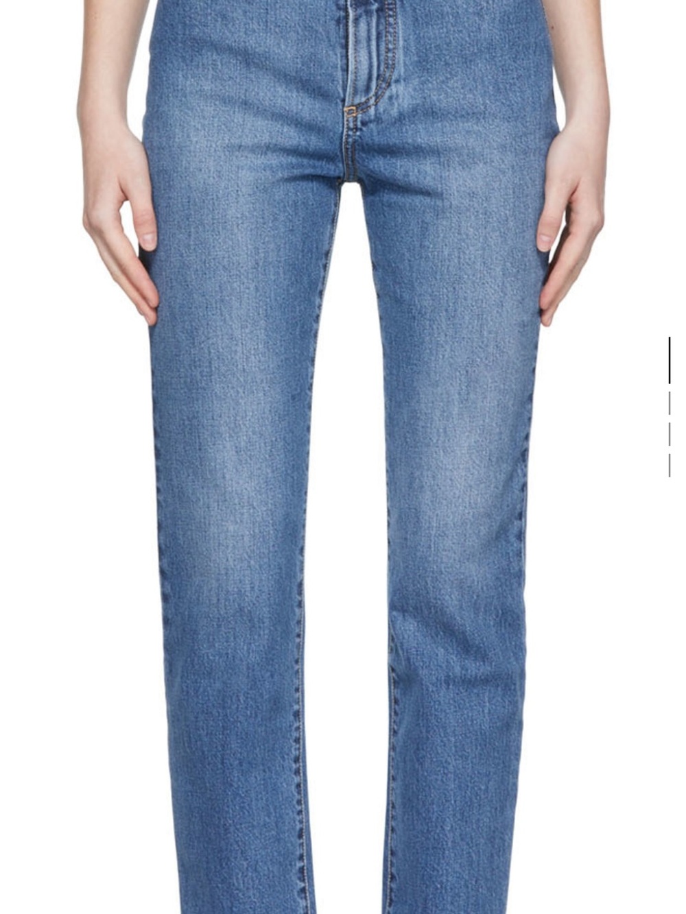 Alaia Straight-Leg Men's Jeans in Blue Denim